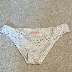 Victoria's Secret Cream Lace Bikini Bottom
